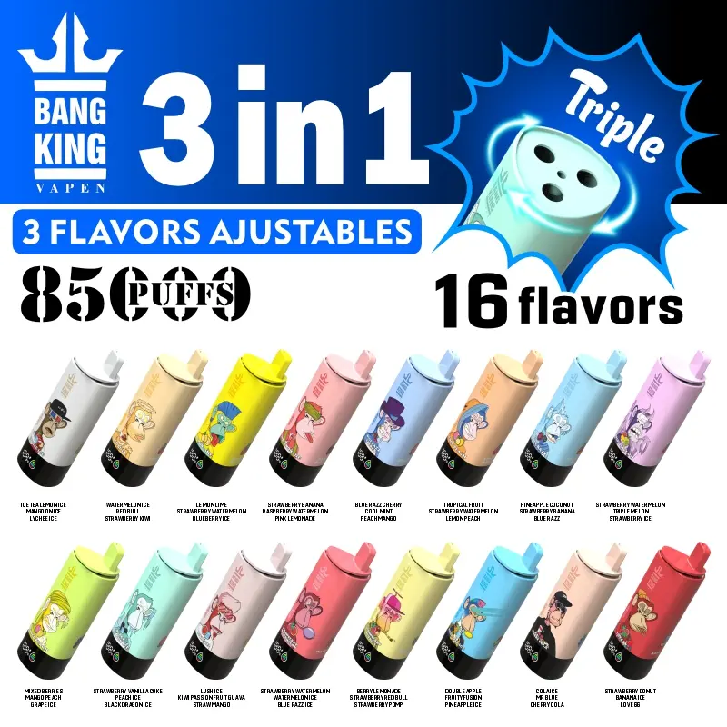 Bang King Triple 85 000 Puffs 3 IN 1 - jednorazový vape s 3 chuťami