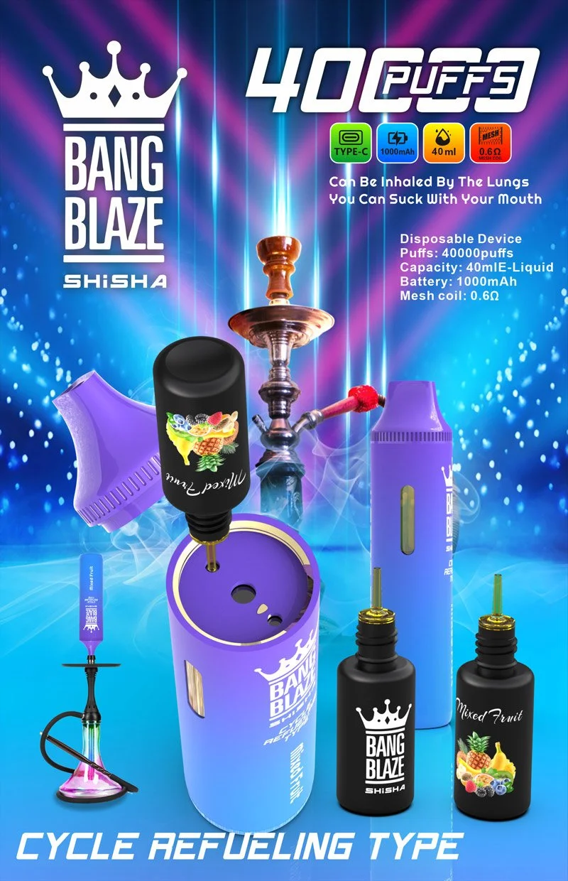 Bang Blaze Shisha 40 000 PUFFS - shisha štýl jednorazový vape