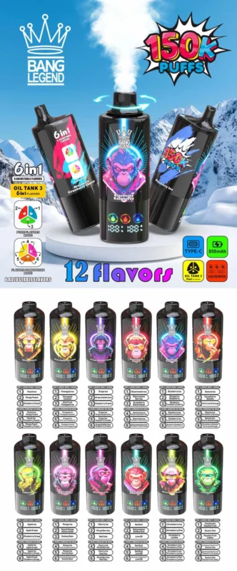 Bang Legend 150 000 Puffs 6U1 - 6 chutí v jednom