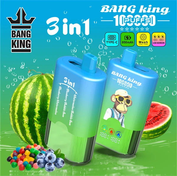 Bang King 100 000 Puffs 3U1 - 3 chute v jednom